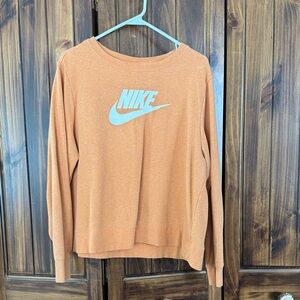 Nike Burnt Orange Crewneck Crop Sweatshirt